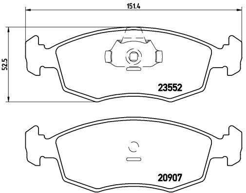 BREMBO Bremsbelagsatz, Scheibenbremse