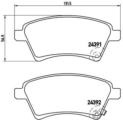 BREMBO Bremsbelagsatz, Scheibenbremse