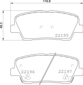 BREMBO Bremsbelagsatz, Scheibenbremse