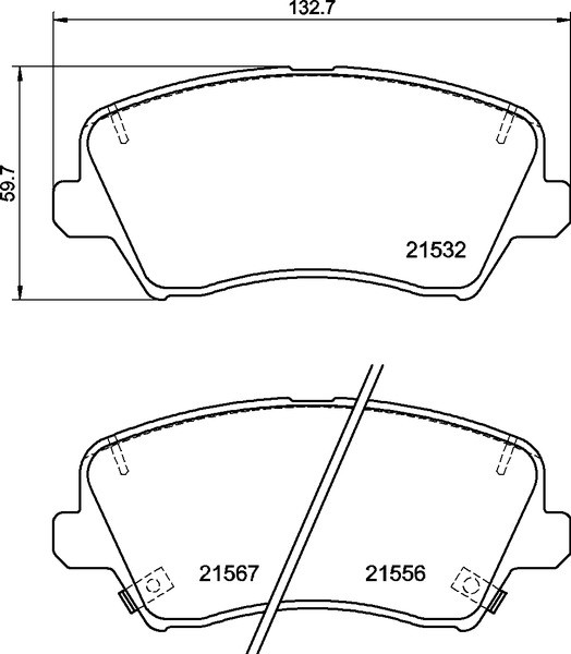 BREMBO Bremsbelagsatz, Scheibenbremse