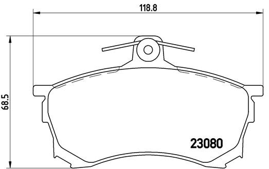 BREMBO Bremsbelagsatz, Scheibenbremse