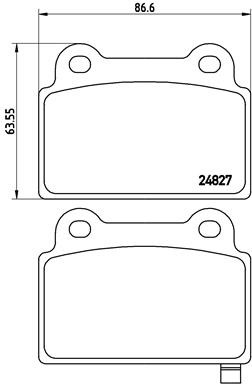 BREMBO Bremsbelagsatz, Scheibenbremse