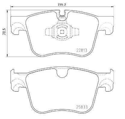 BREMBO Bremsbelagsatz, Scheibenbremse
