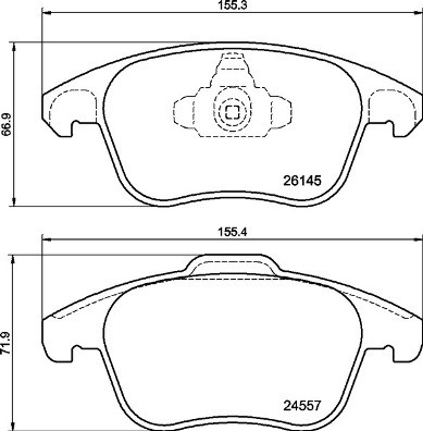 BREMBO Bremsbelagsatz, Scheibenbremse