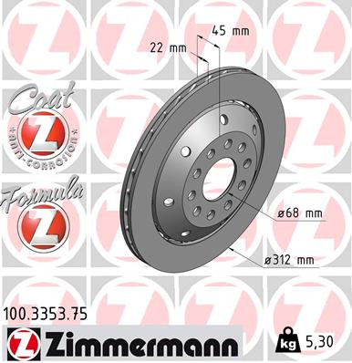 ZIMMERMANN Bremsscheibe