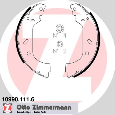 ZIMMERMANN Bremsbackensatz