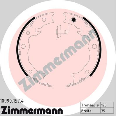 ZIMMERMANN Bremsbackensatz, Feststellbremse