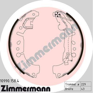 ZIMMERMANN Bremsbackensatz