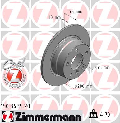 ZIMMERMANN Bremsscheibe