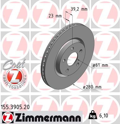 ZIMMERMANN Bremsscheibe