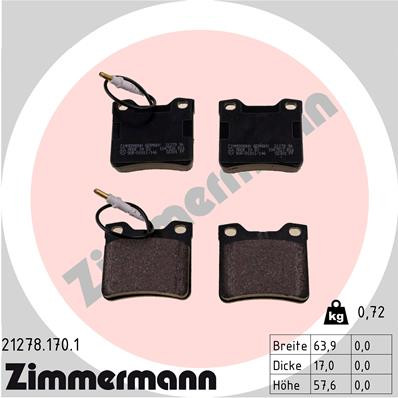 ZIMMERMANN Bremsbelagsatz, Scheibenbremse