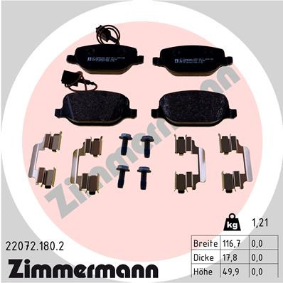 ZIMMERMANN Bremsbelagsatz, Scheibenbremse