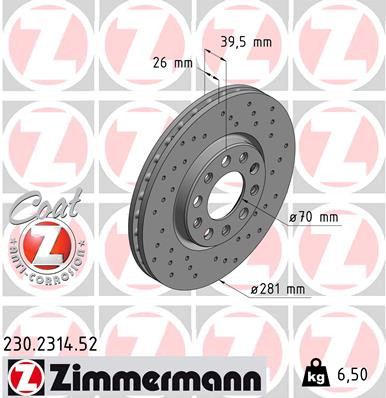 ZIMMERMANN Bremsscheibe