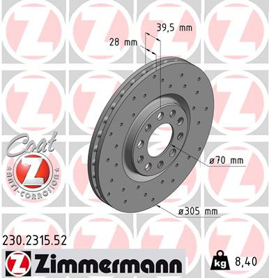 ZIMMERMANN Bremsscheibe