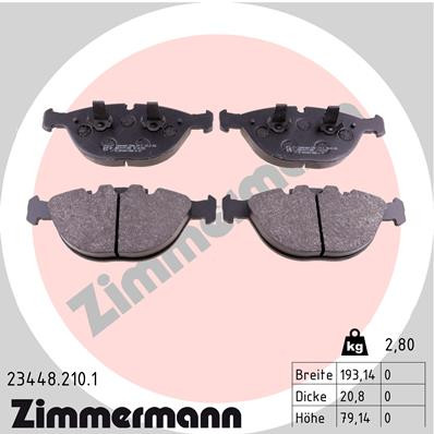 ZIMMERMANN Bremsbelagsatz, Scheibenbremse
