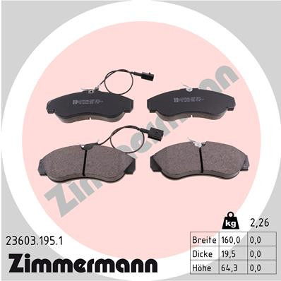 ZIMMERMANN Bremsbelagsatz, Scheibenbremse