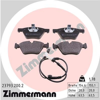 ZIMMERMANN Bremsbelagsatz, Scheibenbremse