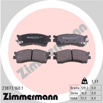 ZIMMERMANN Bremsbelagsatz, Scheibenbremse
