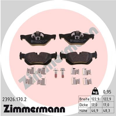 ZIMMERMANN Bremsbelagsatz, Scheibenbremse