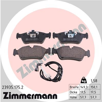 ZIMMERMANN Bremsbelagsatz, Scheibenbremse