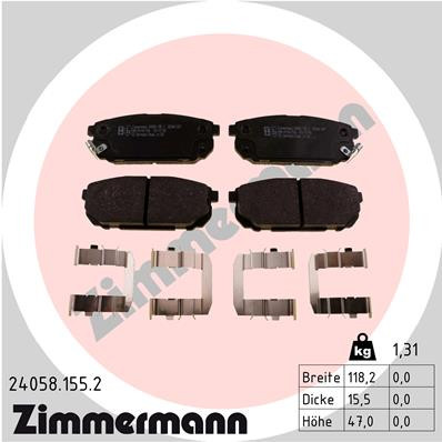 ZIMMERMANN Bremsbelagsatz, Scheibenbremse