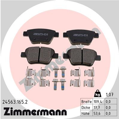 ZIMMERMANN Bremsbelagsatz, Scheibenbremse ZIMMERMANN Bremsbelagsatz, Scheibenbremse