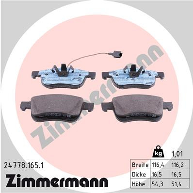 ZIMMERMANN Bremsbelagsatz, Scheibenbremse