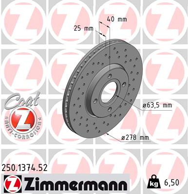 ZIMMERMANN Bremsscheibe