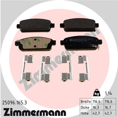 ZIMMERMANN Bremsbelagsatz, Scheibenbremse