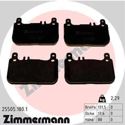 ZIMMERMANN Bremsbelagsatz, Scheibenbremse