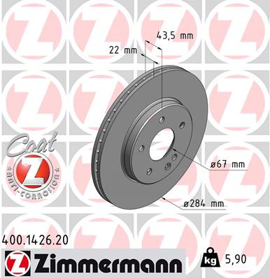 ZIMMERMANN Bremsscheibe