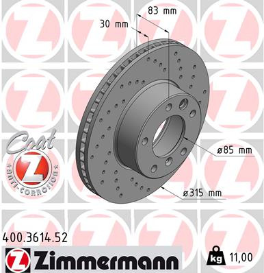 ZIMMERMANN Bremsscheibe