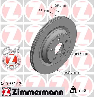 ZIMMERMANN Bremsscheibe