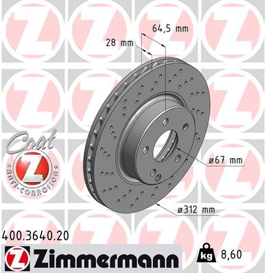 ZIMMERMANN Bremsscheibe