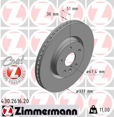 ZIMMERMANN Bremsscheibe
