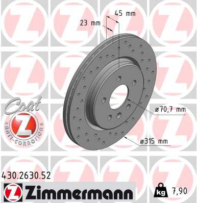 ZIMMERMANN Bremsscheibe
