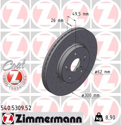 ZIMMERMANN Bremsscheibe