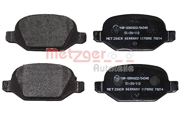 METZGER Bremsbelagsatz, Scheibenbremse