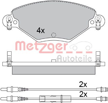 METZGER Bremsbelagsatz, Scheibenbremse