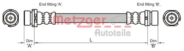 METZGER Bremsschlauch
