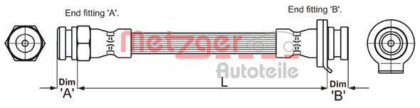 METZGER Bremsschlauch