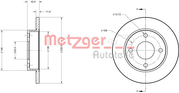 METZGER Bremsscheibe