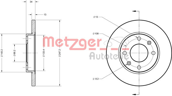 METZGER Bremsscheibe