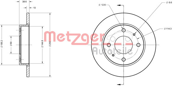 METZGER Bremsscheibe