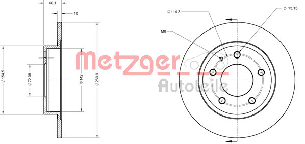 METZGER Bremsscheibe
