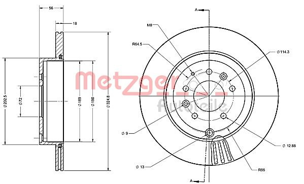 METZGER Bremsscheibe