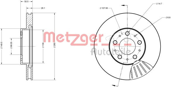 METZGER Bremsscheibe