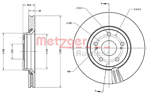 METZGER Bremsscheibe