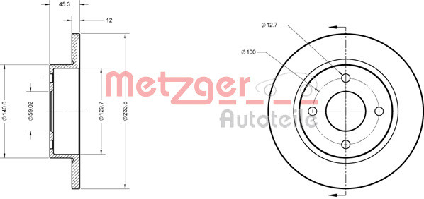METZGER Bremsscheibe