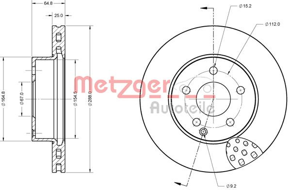 METZGER Bremsscheibe
